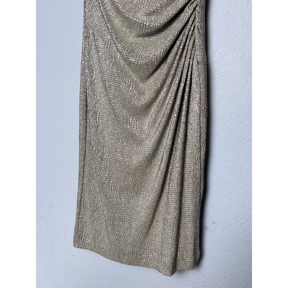 Lauren Ralph Lauren Dress Women's Size 6 Gold Holiday Party Glamour Elegant - Picture 6 of 16